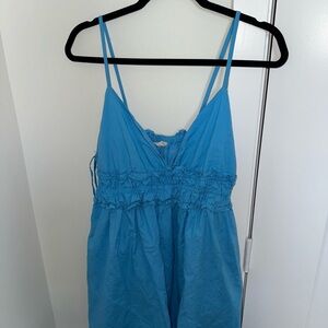 Blue Spaghetti Strap Dress